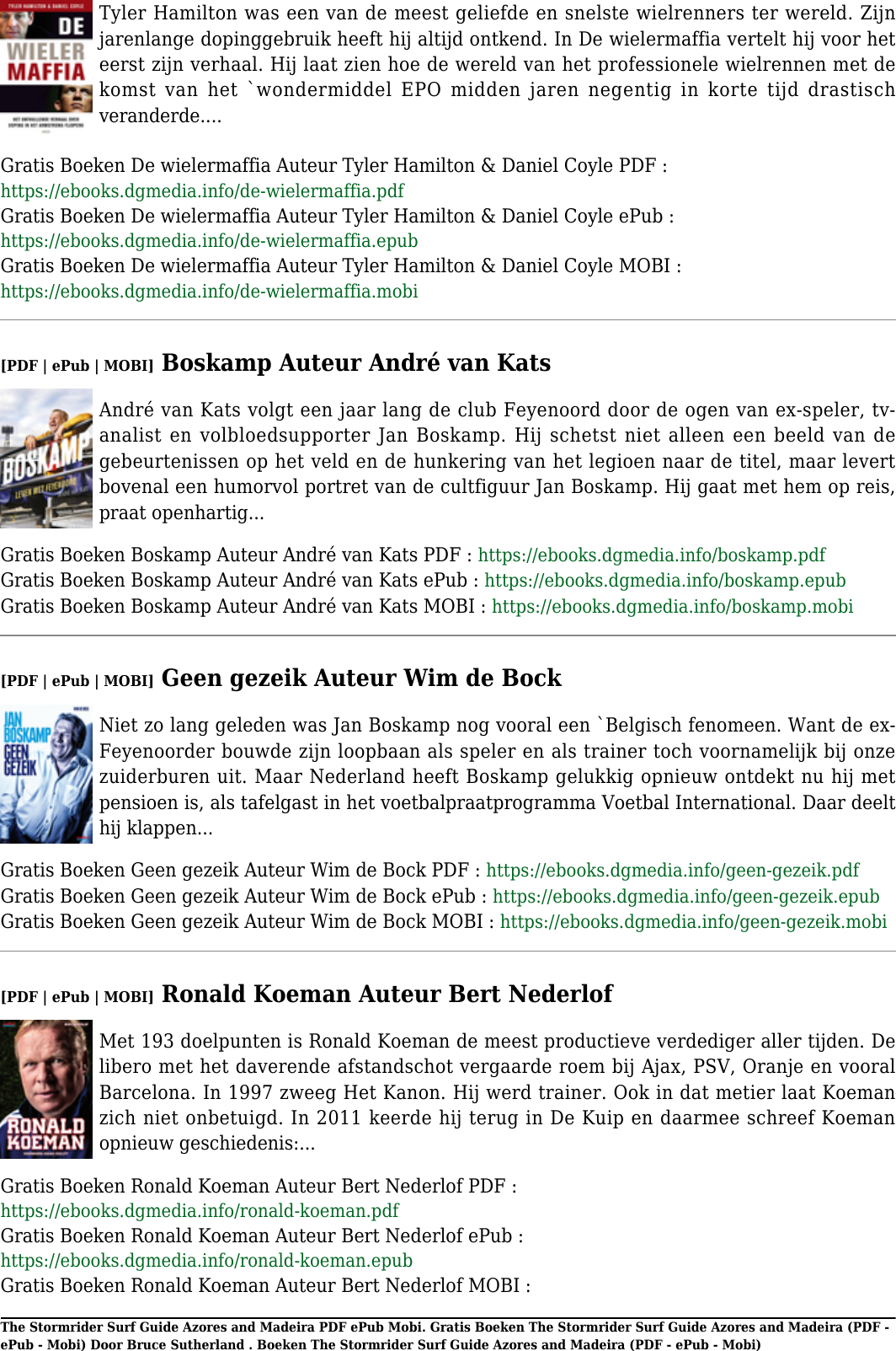 Page 6 of 11 - Gratis Boeken The Stormrider Surf Guide Azores And Madeira Van Bruce Sutherland(PDF - EPub Mobi) (PDF E Pub Door Suther