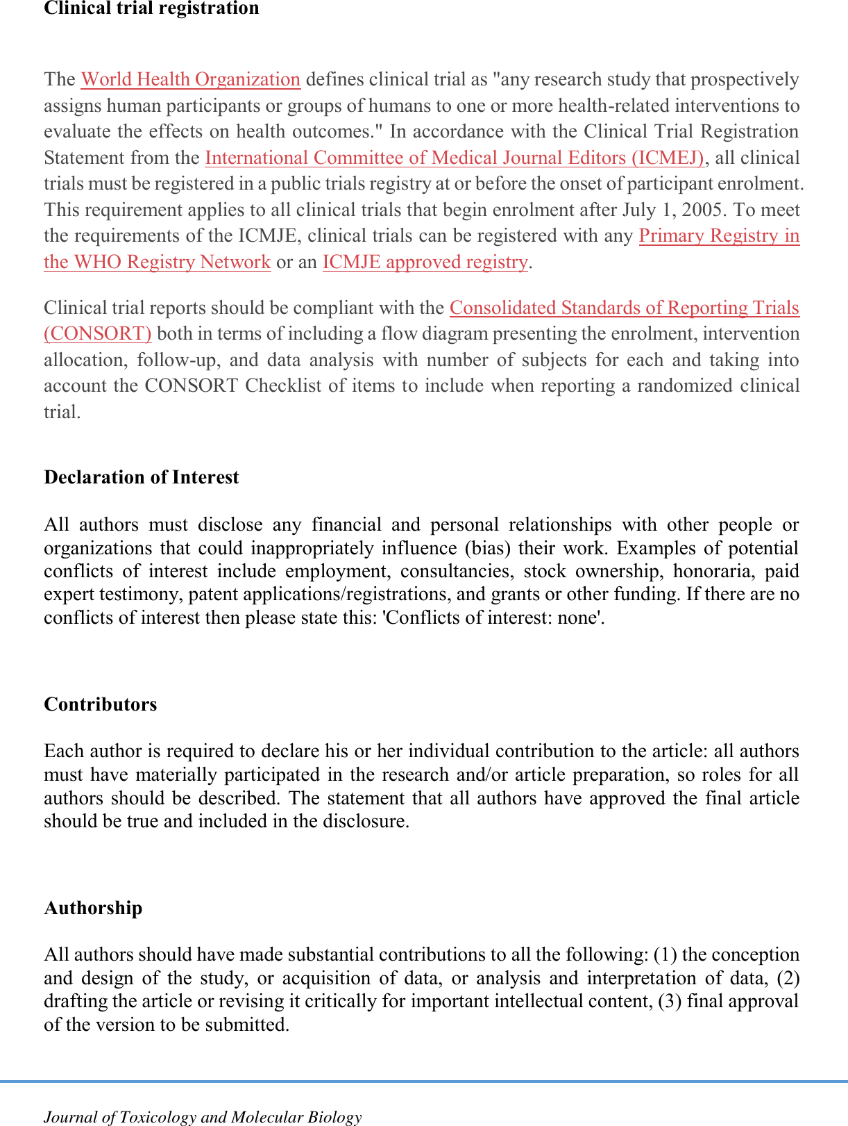Page 4 of 10 - Guide For Authors Jtox Mol Bio