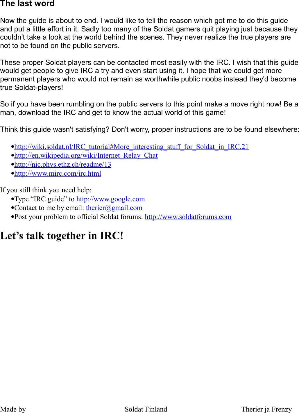 Page 11 of 11 - Guide To The MIRC Soldat IRC - English