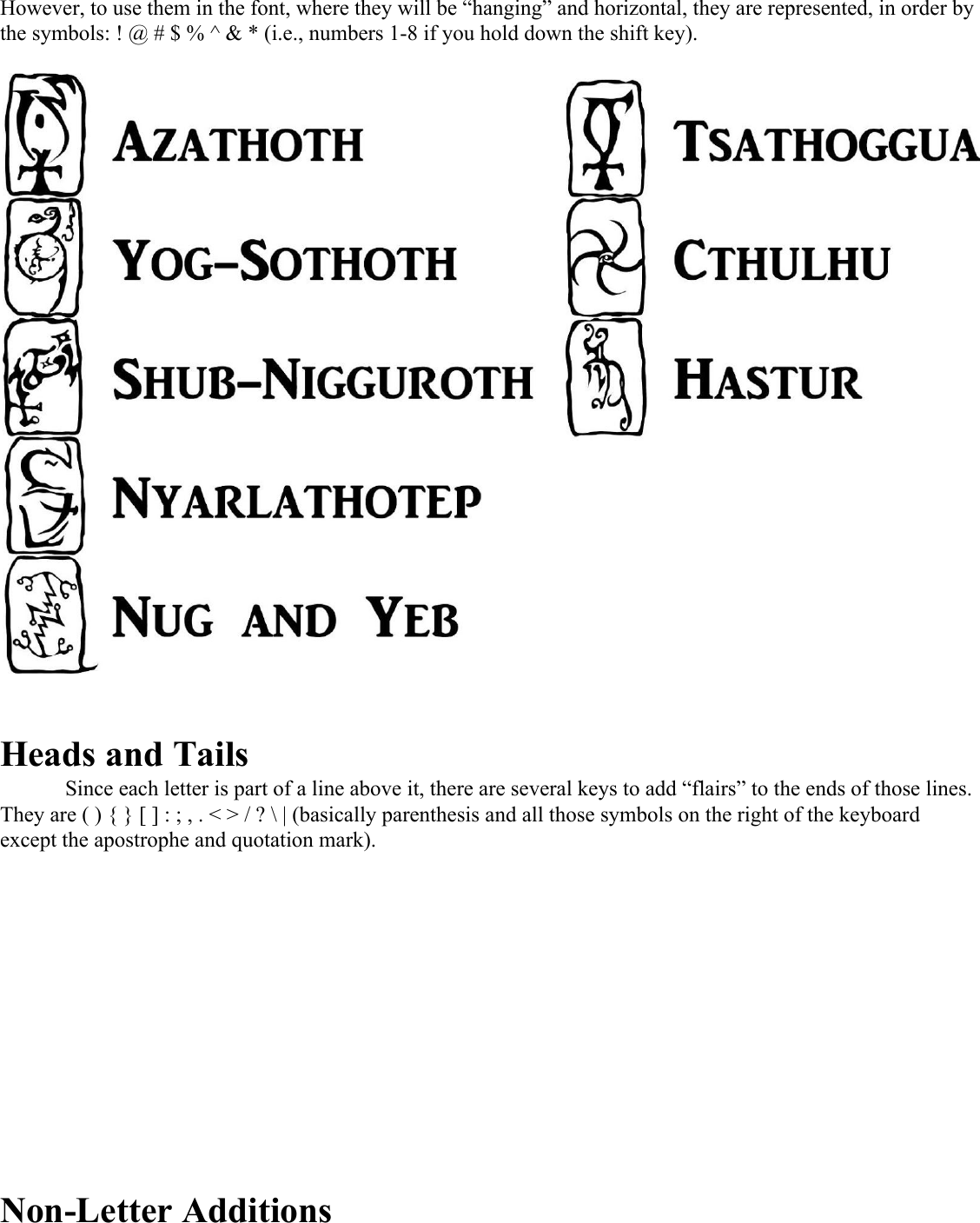 Page 5 of 7 - Guide To The Rlyehian Font