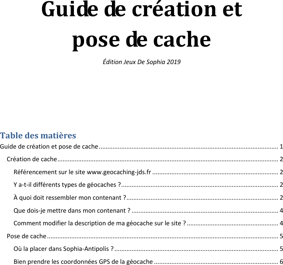 Page 1 of 6 - Guide-Geocaching-JDS2019
