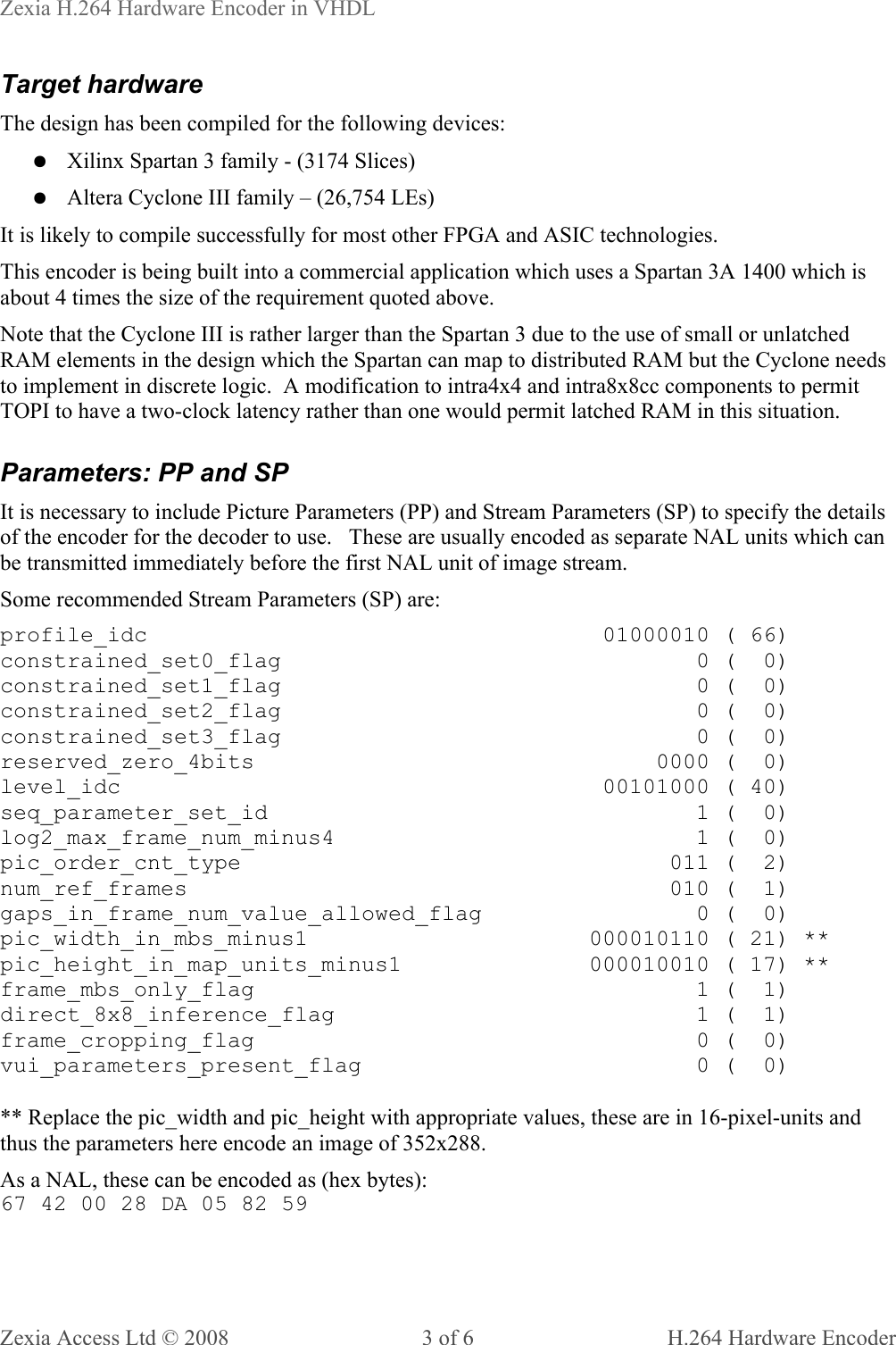 Page 3 of 6 - H264-encoder-manual