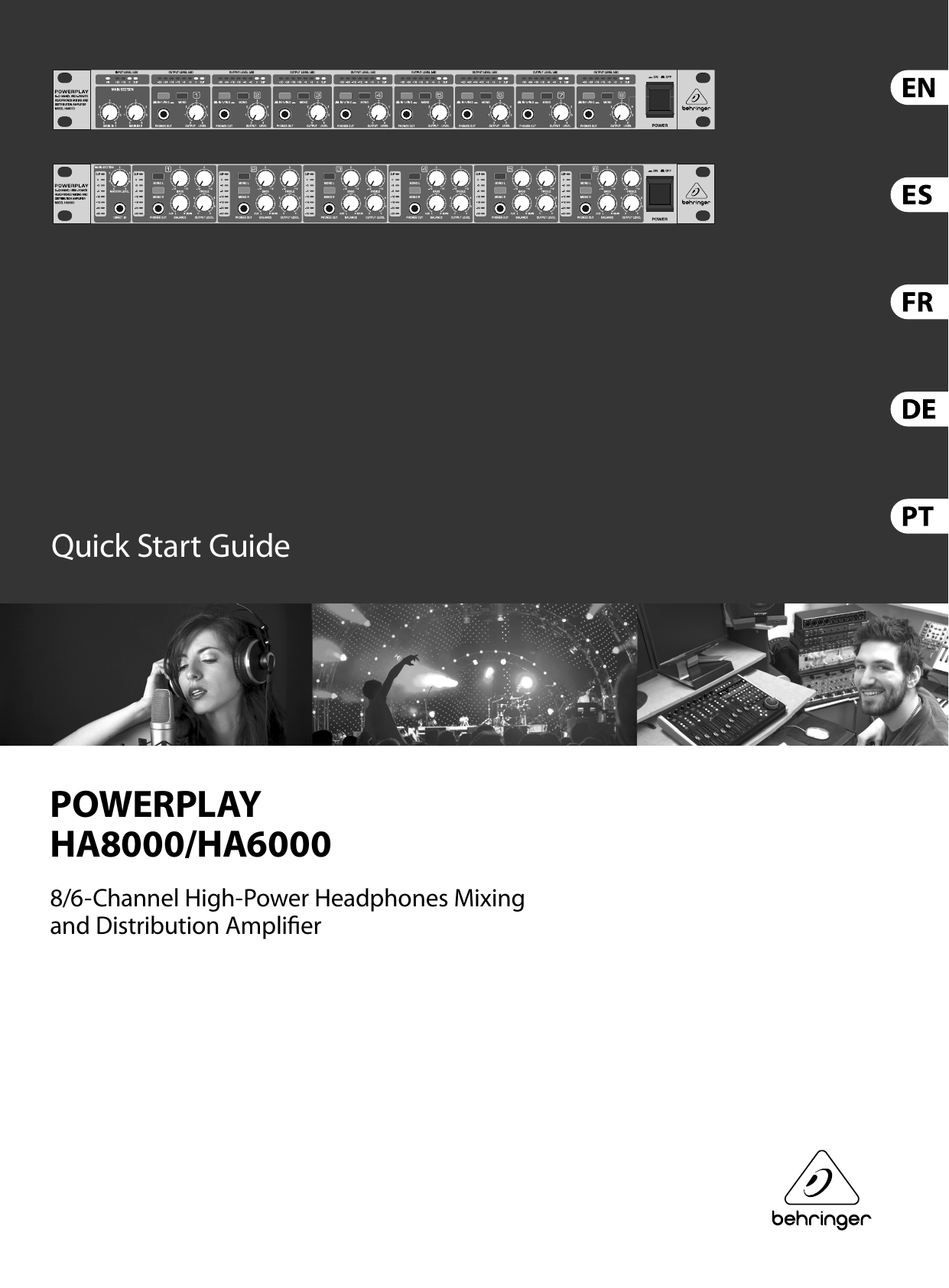 Page 1 of 11 - HA8000/HA6000 Behringer HA6000 Quick Start Guide HA8000:HA6000 QSG WW