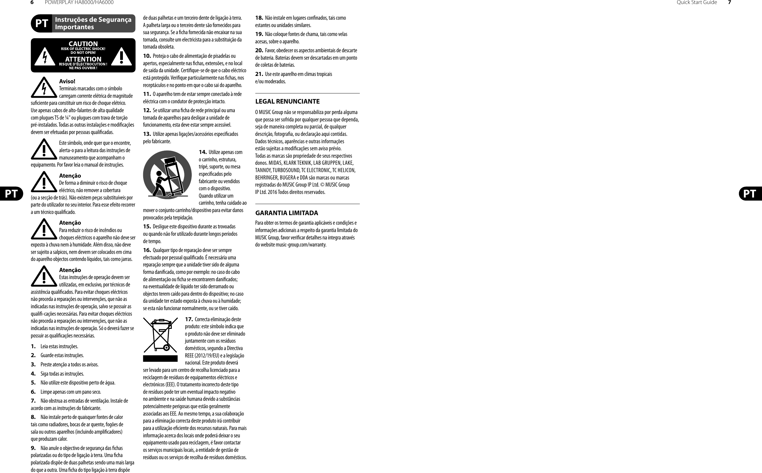 Page 4 of 11 - HA8000/HA6000 Behringer HA6000 Quick Start Guide HA8000:HA6000 QSG WW