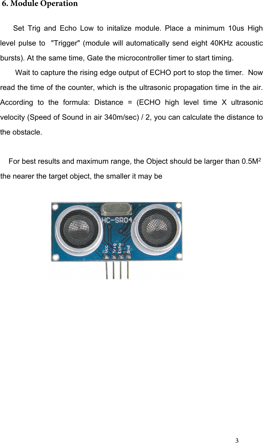 Page 3 of 4 - 超声波介绍 HC-SR04 Ultrasonic Module User Guide