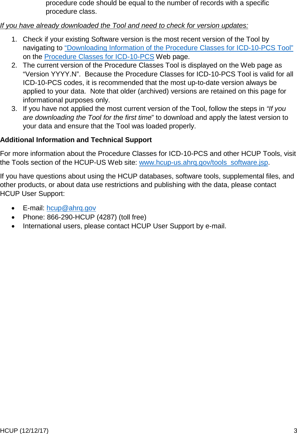 Page 3 of 3 - HCUP Procedure Classes Load Guide