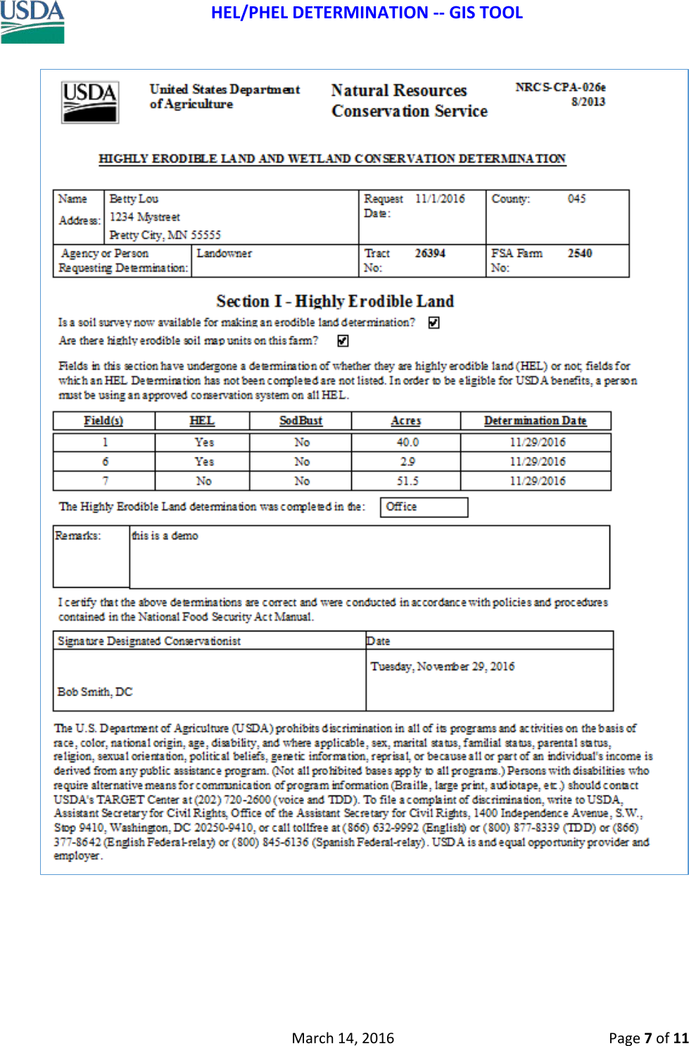 Page 7 of 11 - HEL Determinations Instructions