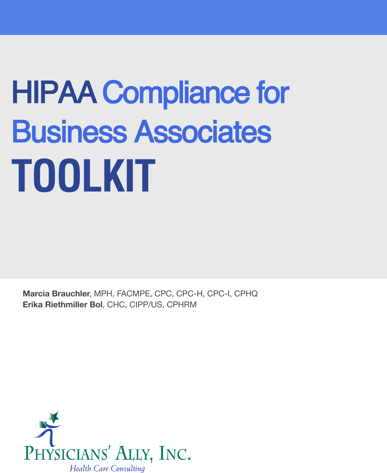 Page 1 of 2 - HIPAA Policies Procedures Manual For BA Toolkit Cover