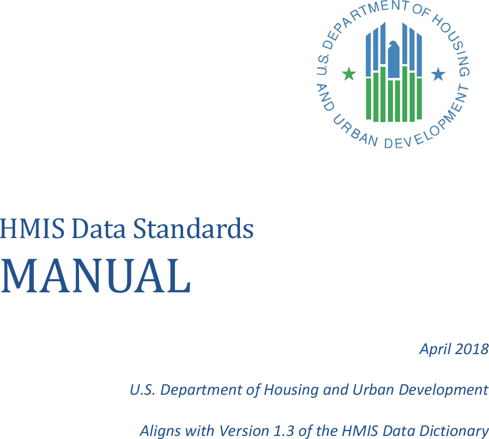 2017 HMIS Data Standards Manual V1.3 April 2018