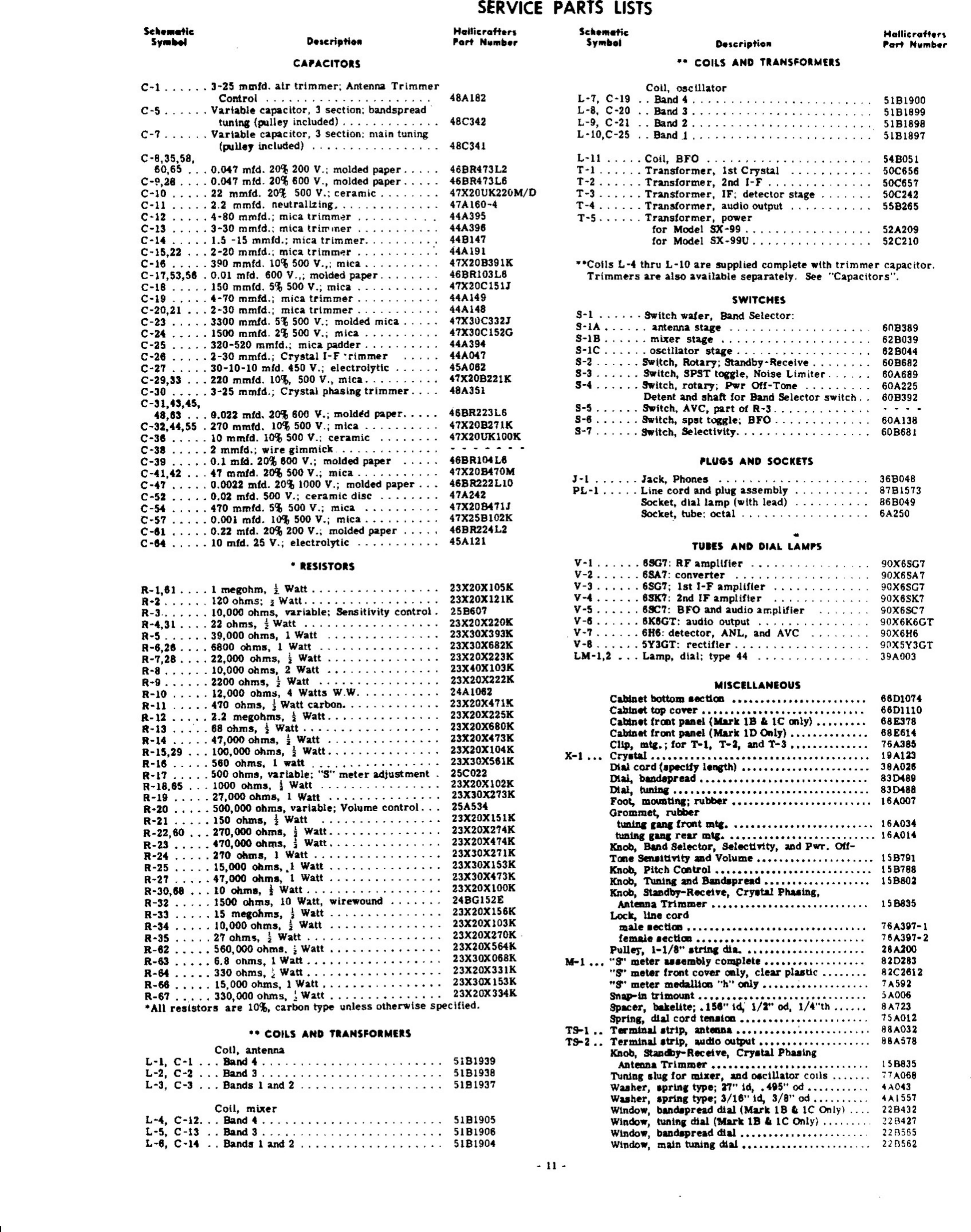 Page 11 of 12 - Hallicrafters SX-99