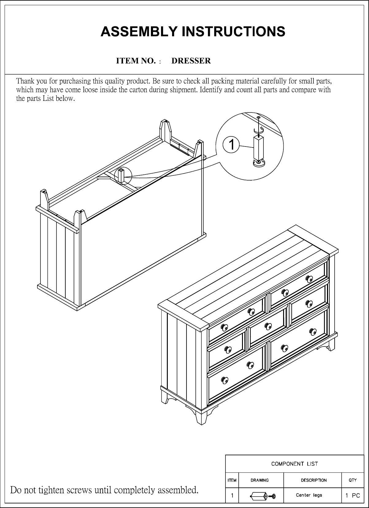 10 1 12 3 246 250 311 270 352 256 306 247 250 265 271 276 345 265 330 252 374 261j Intercon B401 B401 Bedroom A How To Assemble Hy 7 Drawer Dresser