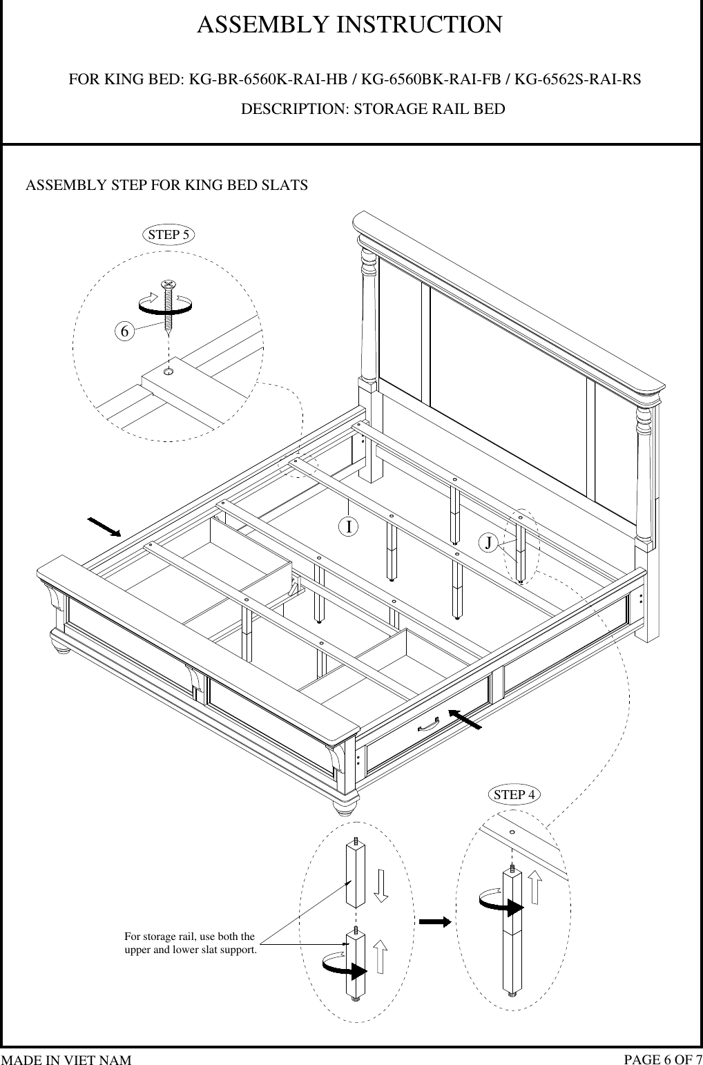 Page 6 of 7 - How To Assemble Kingston Storage Bed