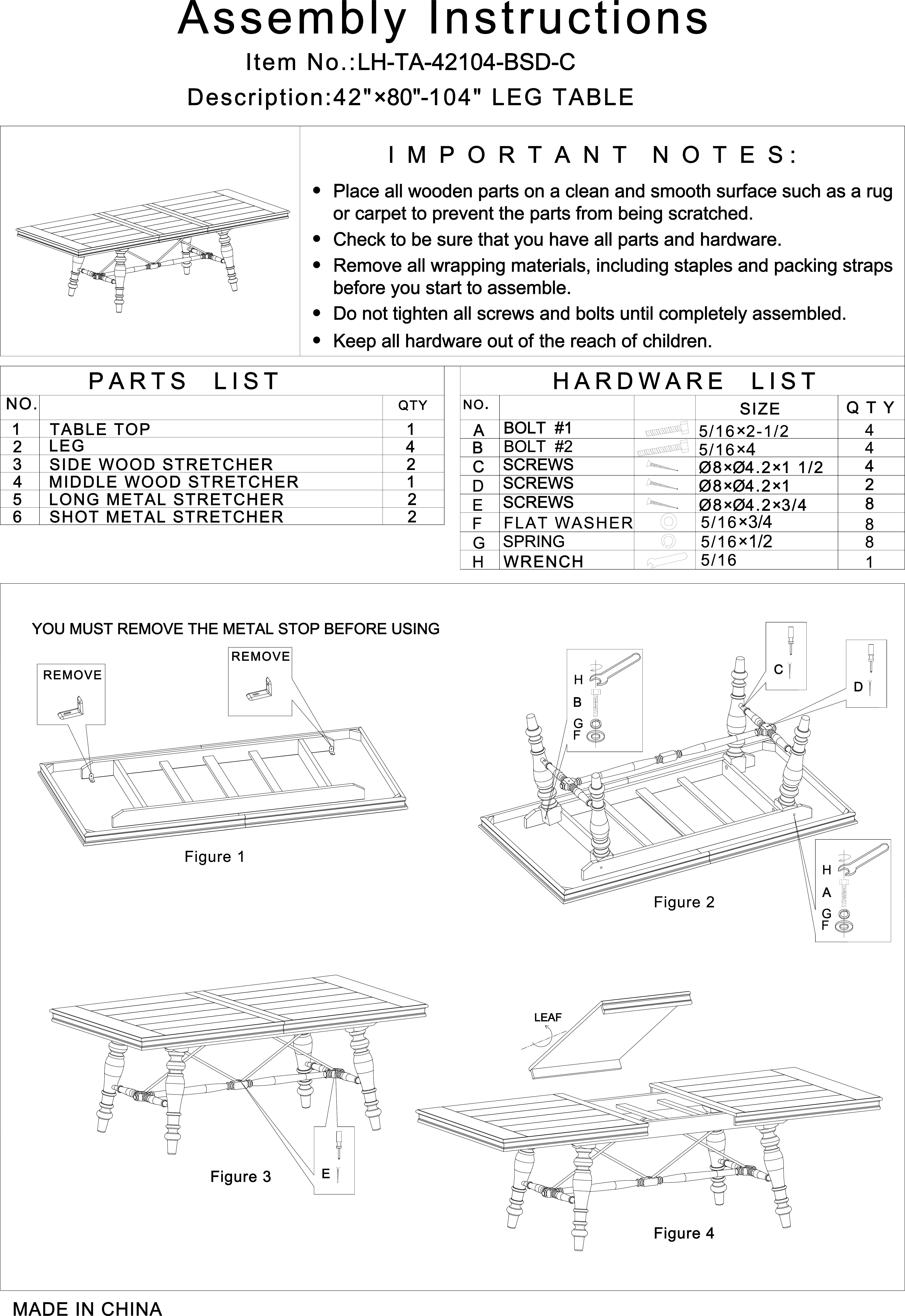 Page 1 of 1 - How To Assemble Lake House Trestle Table