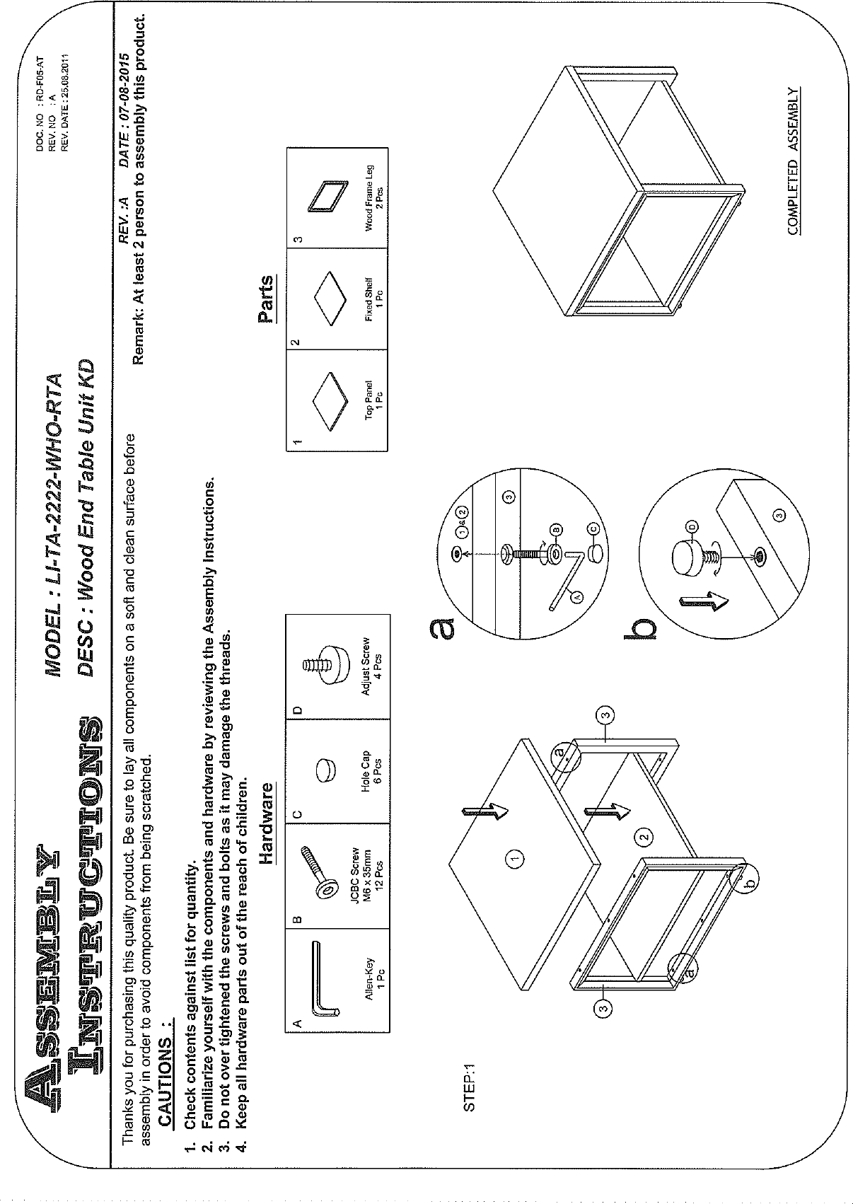 Page 3 of 11 - How To Assemble This Studio Living Product