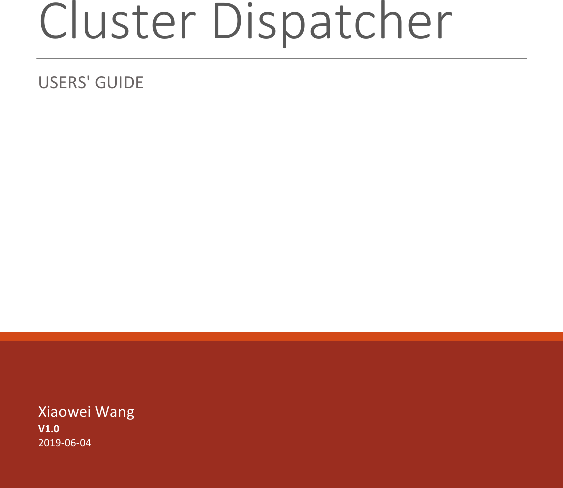Page 1 of 9 - Hx Cluster Dispatcher-Users'Guide