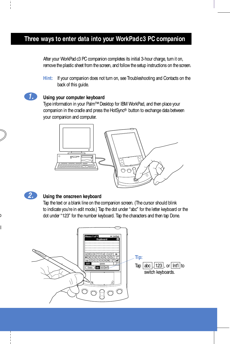 Page 5 of 8 - IBM Workpad C3 Getting Started C3strt