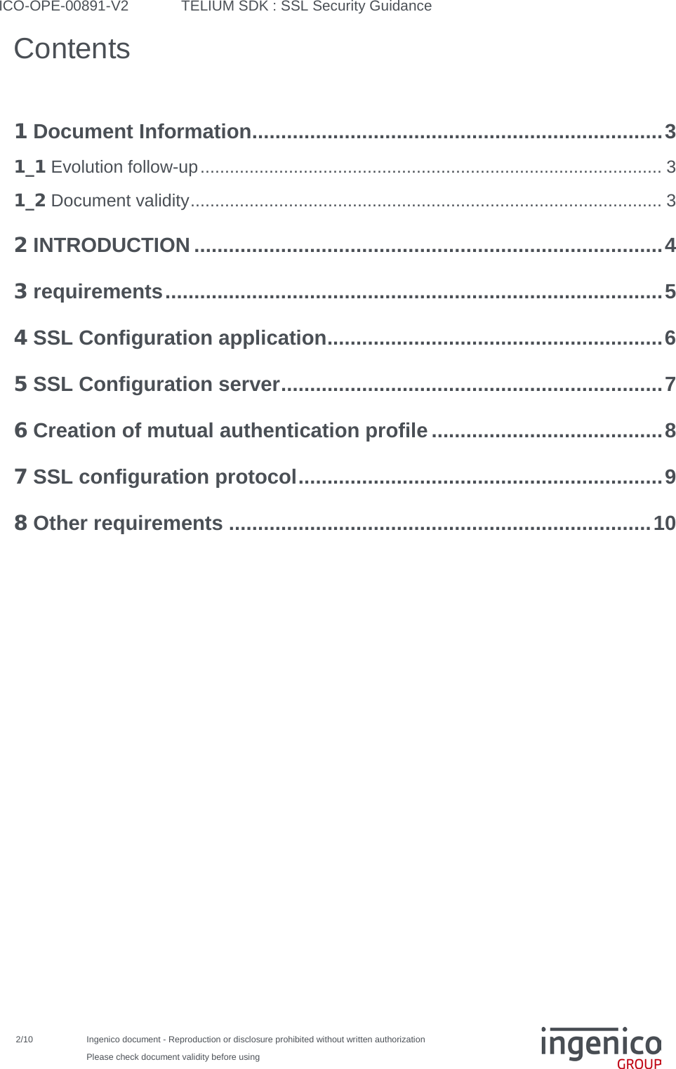 Page 2 of 10 - Report ICO-OPE-00891 Pack SSL Security Guidance User Guide