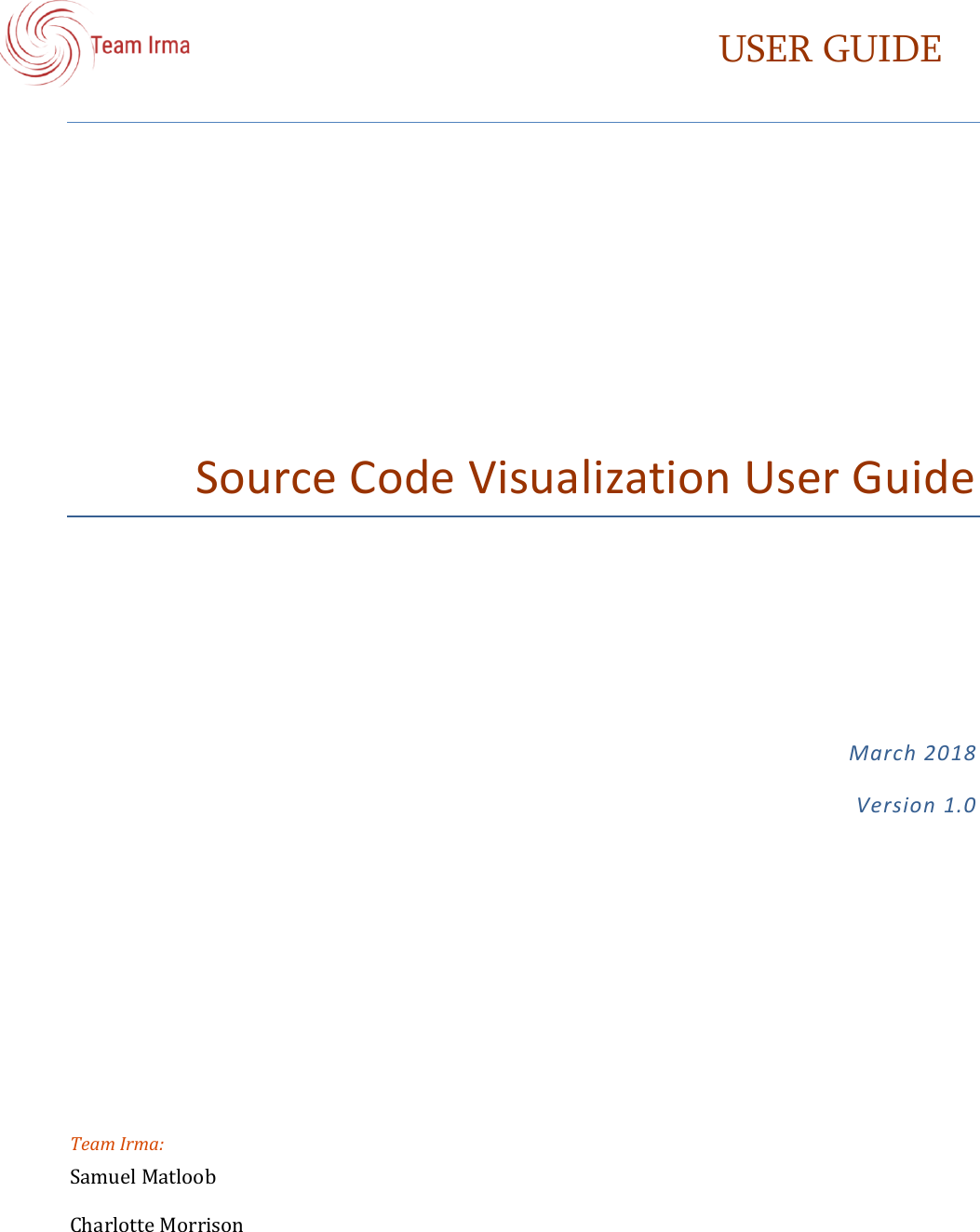 Page 1 of 12 - IRMA User Guide