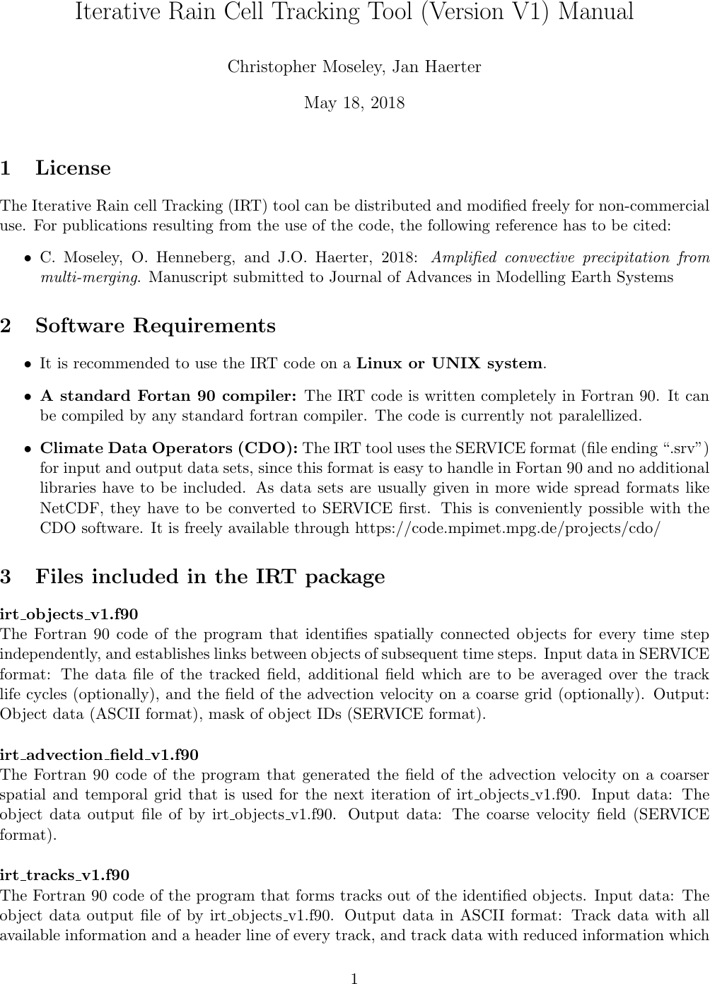 Page 1 of 8 - IRT Manual