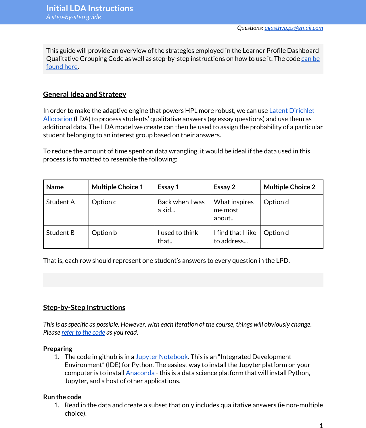 Page 1 of 2 - Initial LDA Instructions