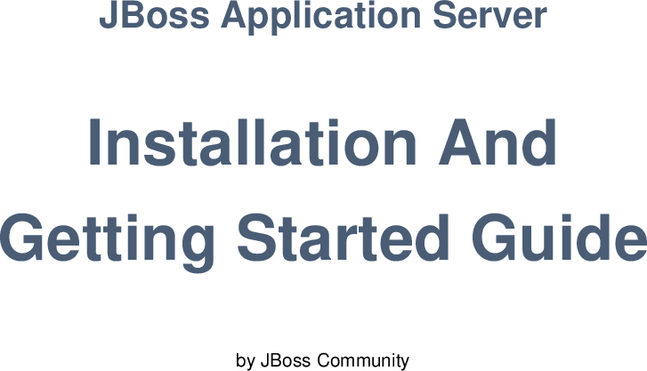 Installation And Getting Started Guide
