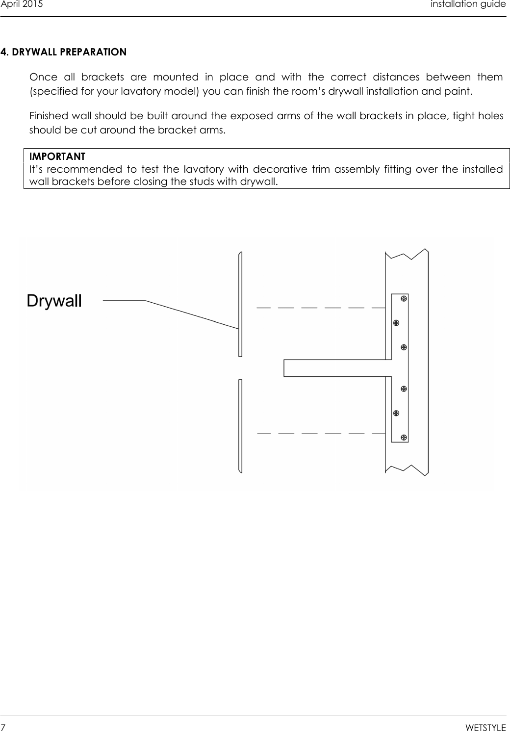 Page 7 of 12 - Installation Guide Wallmount Brackets 2015-04-27