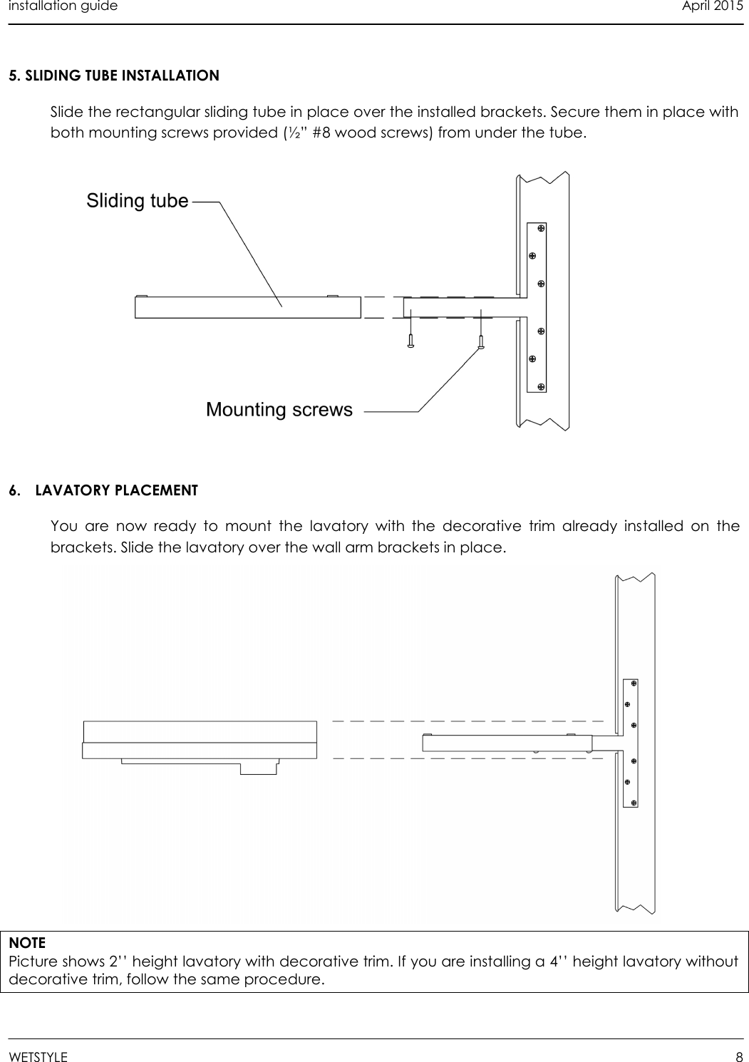 Page 8 of 12 - Installation Guide Wallmount Brackets 2015-04-27