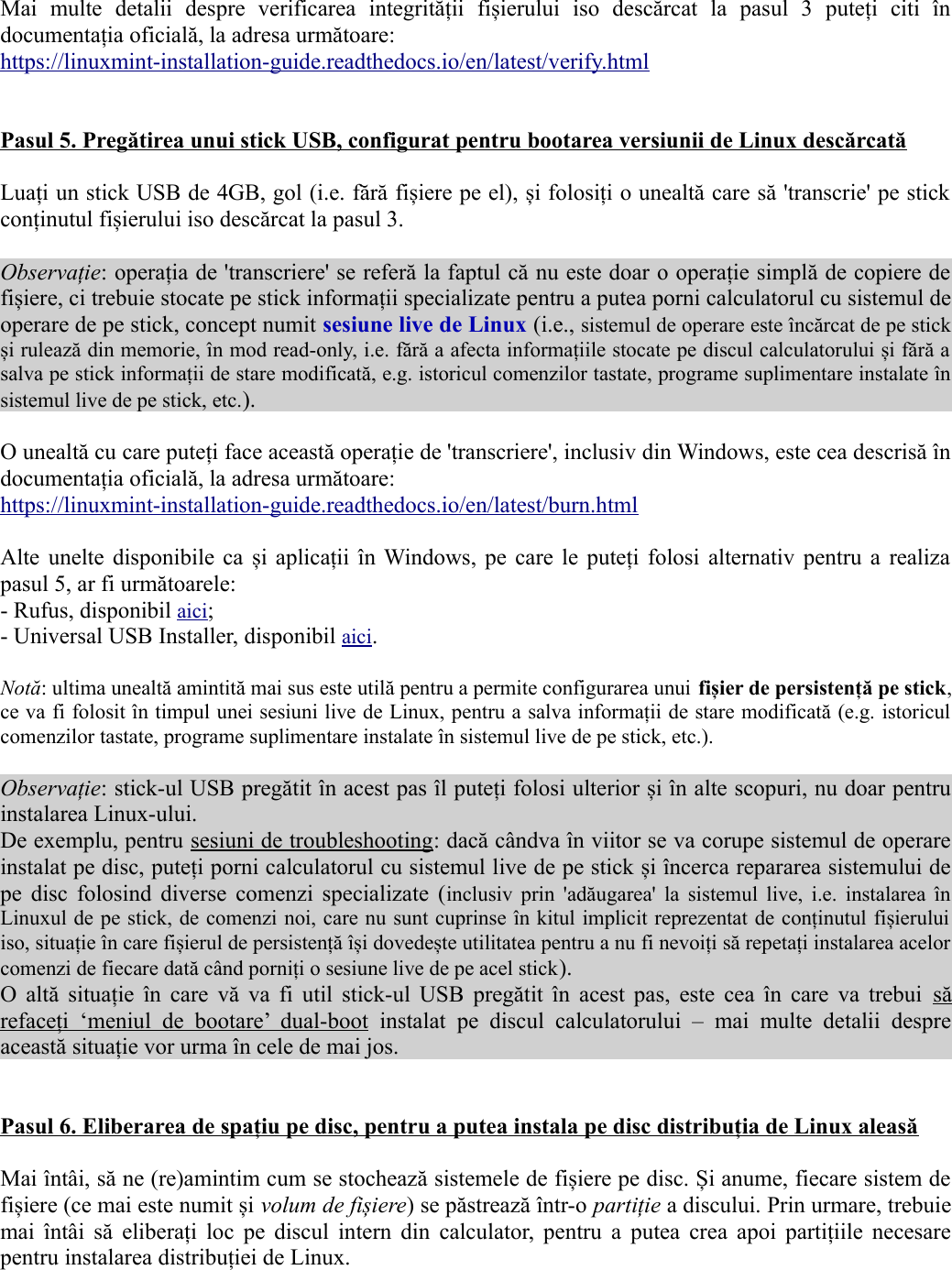 Page 3 of 12 - SO: Instrucțiuni Pentru Instalarea Unei Distribuții De Linux Install Guide