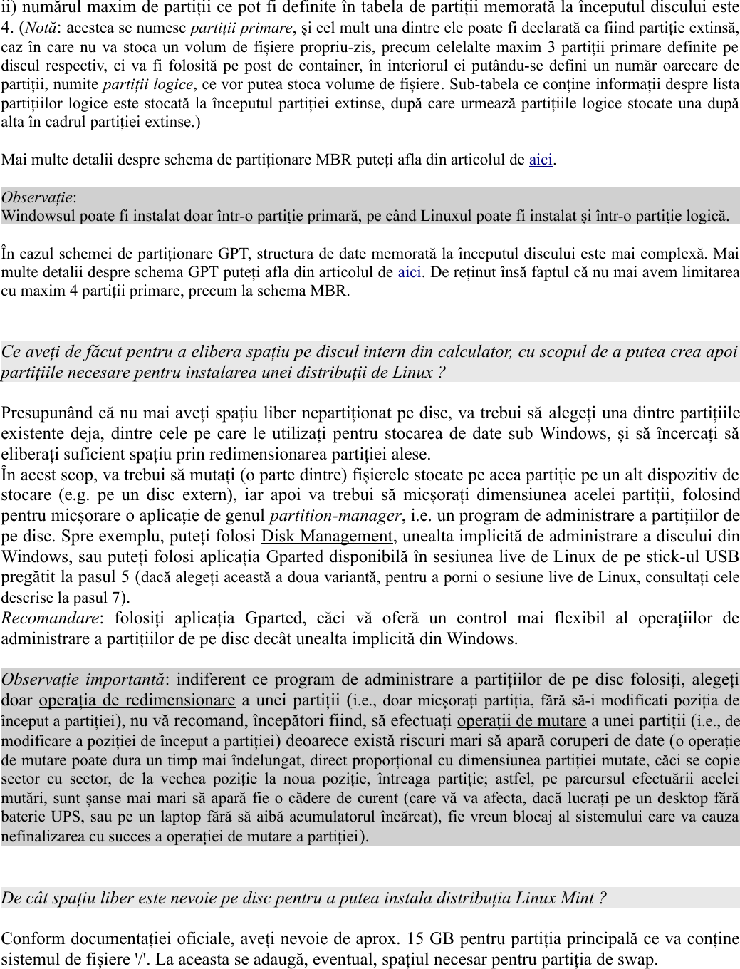 Page 5 of 12 - SO: Instrucțiuni Pentru Instalarea Unei Distribuții De Linux Install Guide