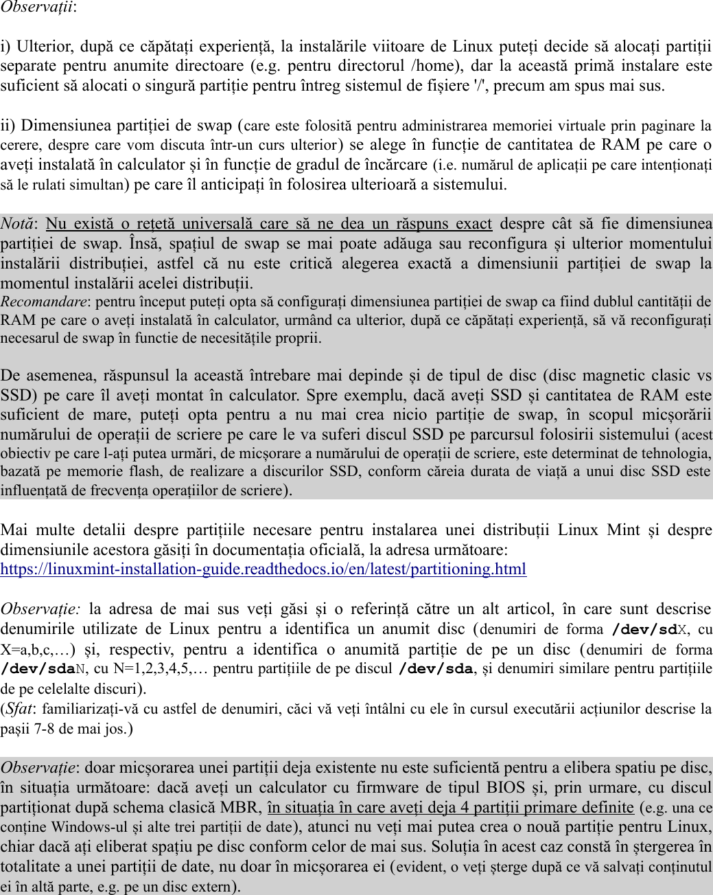 Page 6 of 12 - SO: Instrucțiuni Pentru Instalarea Unei Distribuții De Linux Install Guide