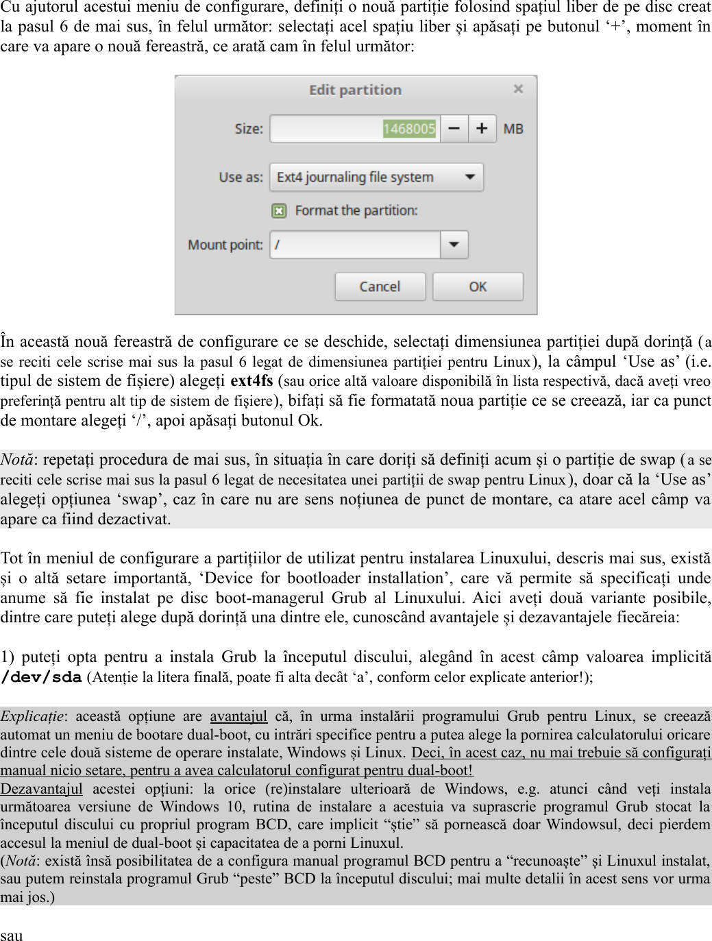 Page 9 of 12 - SO: Instrucțiuni Pentru Instalarea Unei Distribuții De Linux Install Guide