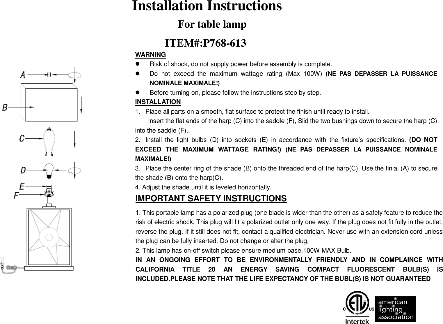 Page 1 of 1 - Instruction-manuals P768-english-1381964359