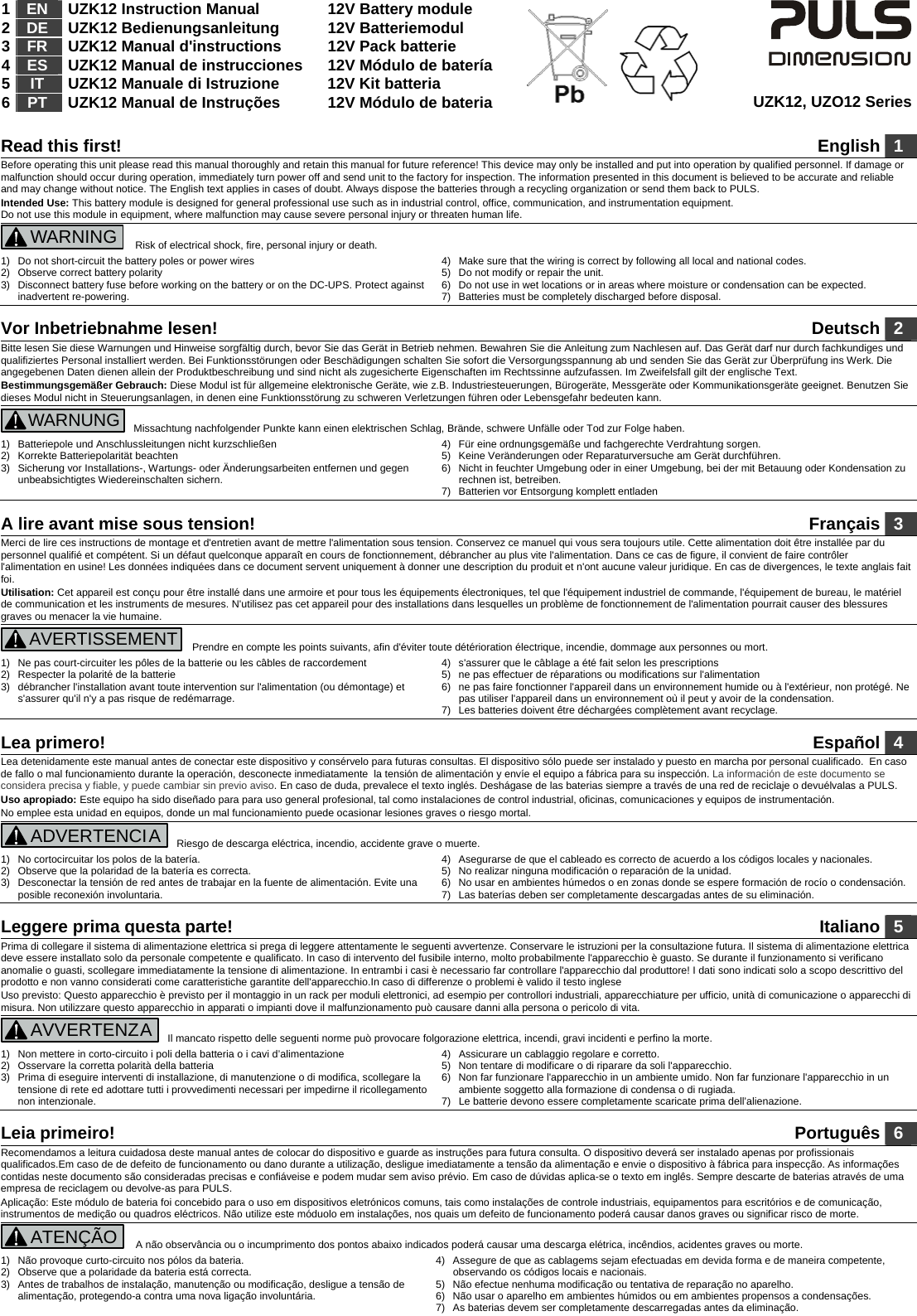 Page 1 of 4 - PU-359_011_00-10C Instruction Manual