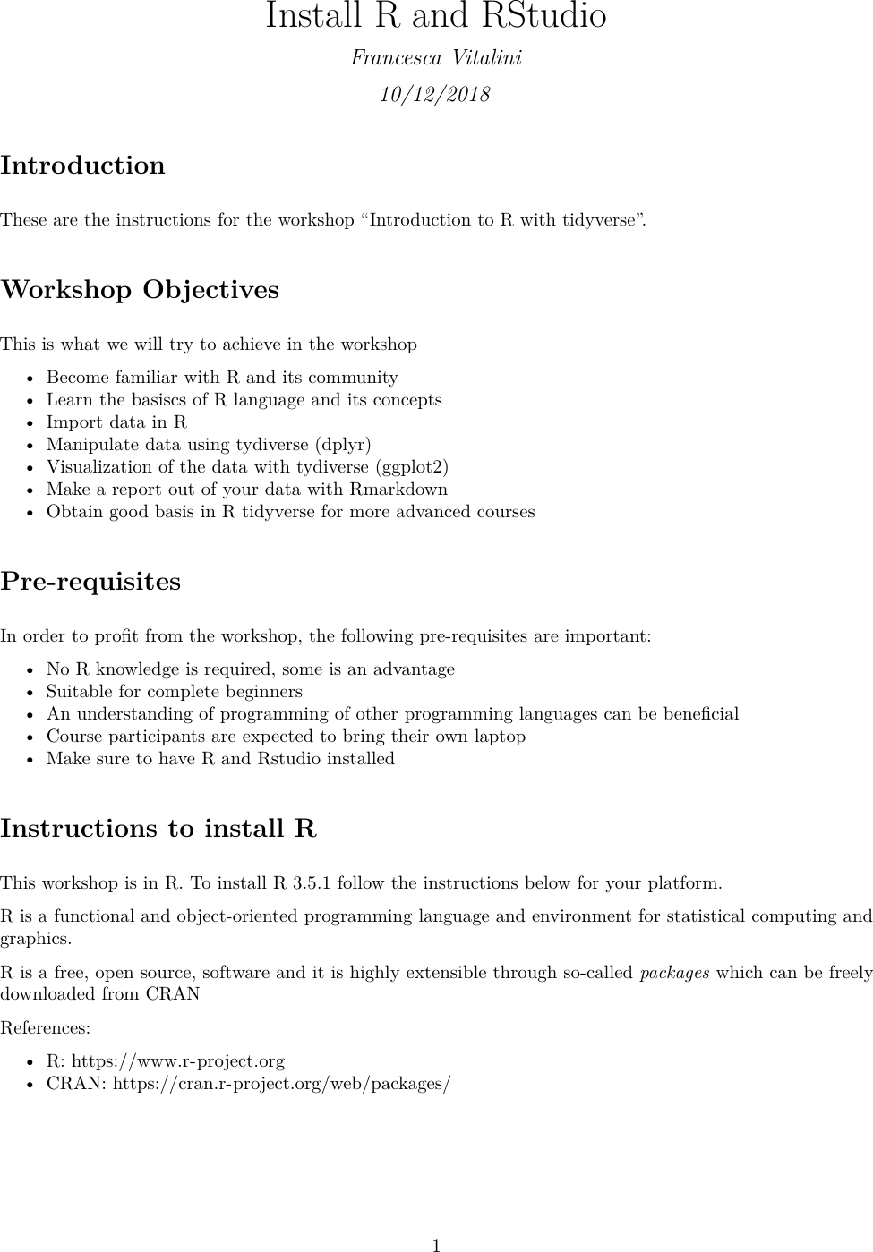 Page 1 of 10 - Install R And RStudio Instructions