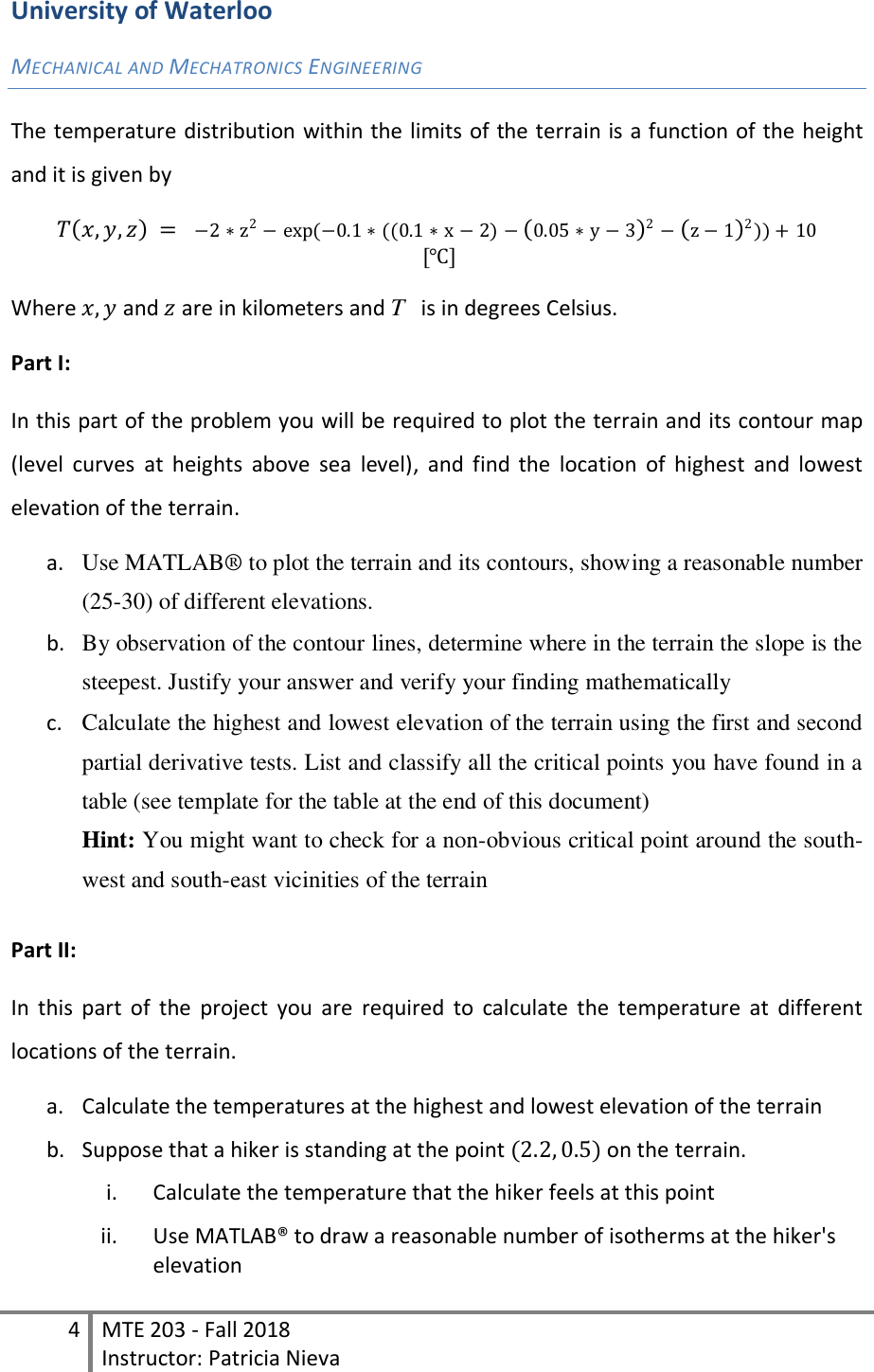 Page 4 of 6 - University Of Waterloo Instructions