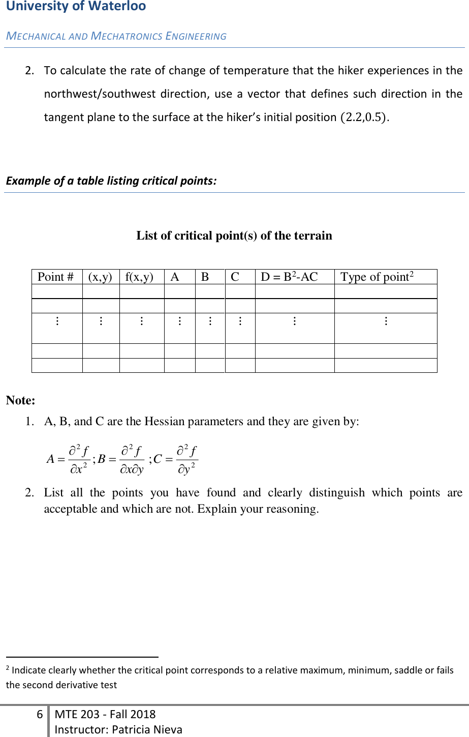 Page 6 of 6 - University Of Waterloo Instructions