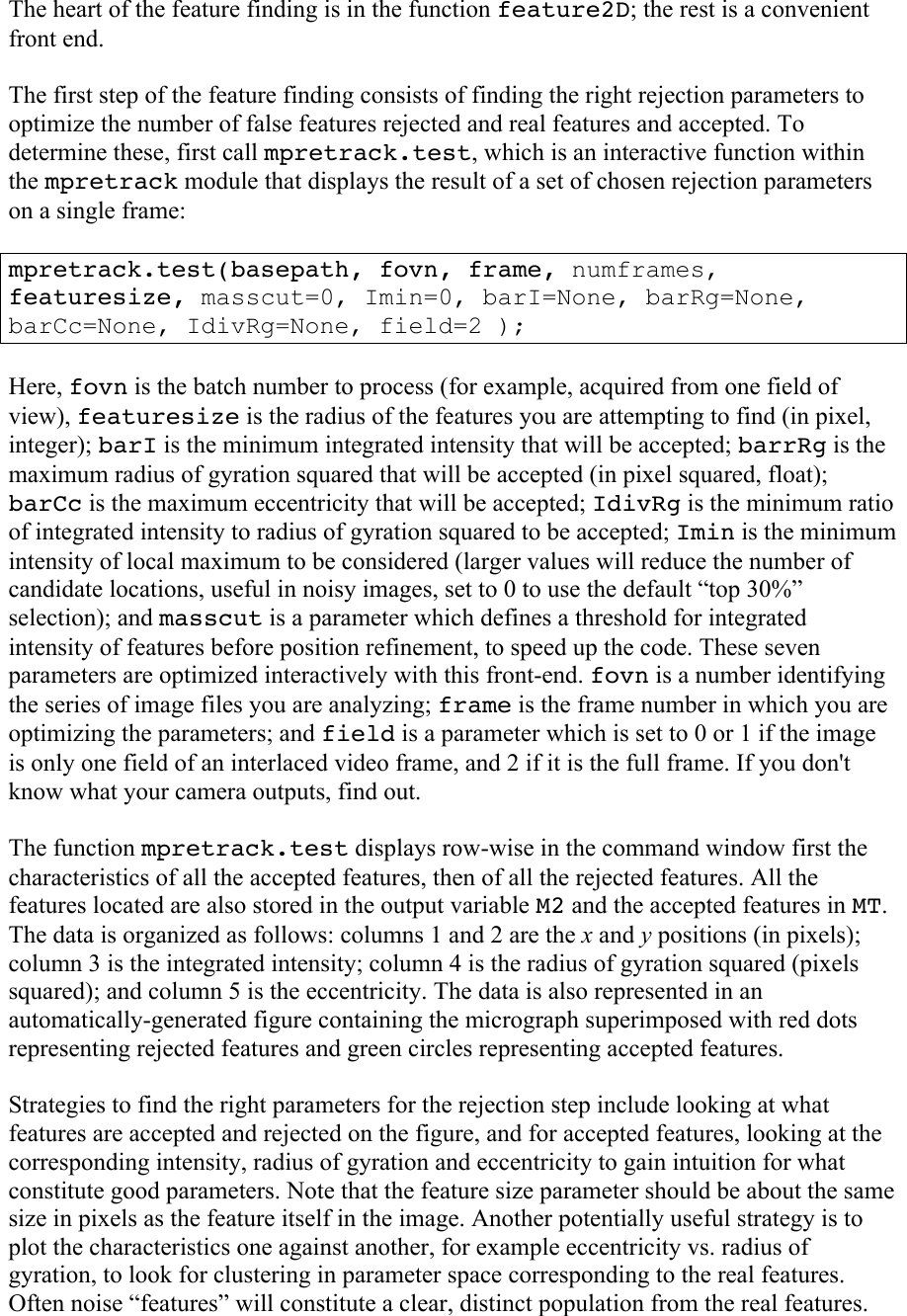 Page 3 of 6 - Instructions Feature Track Pretrack Python