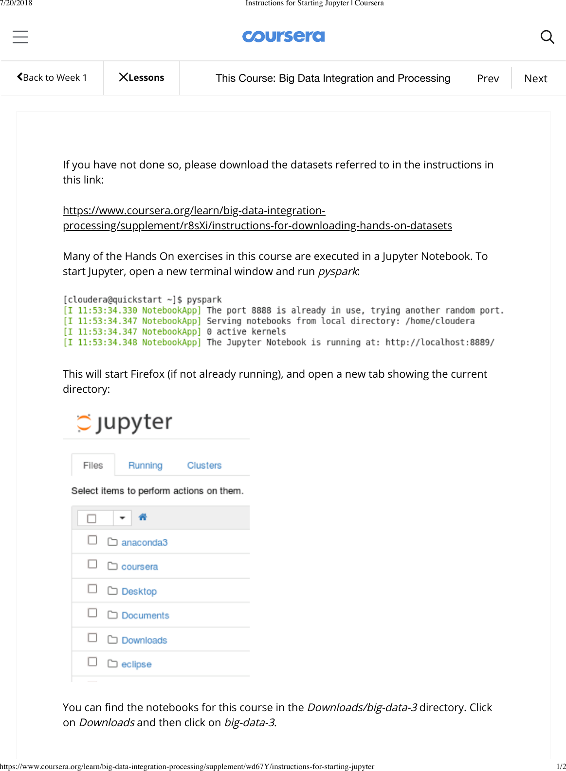 Page 1 of 2 - Instructions For Starting Jupyter