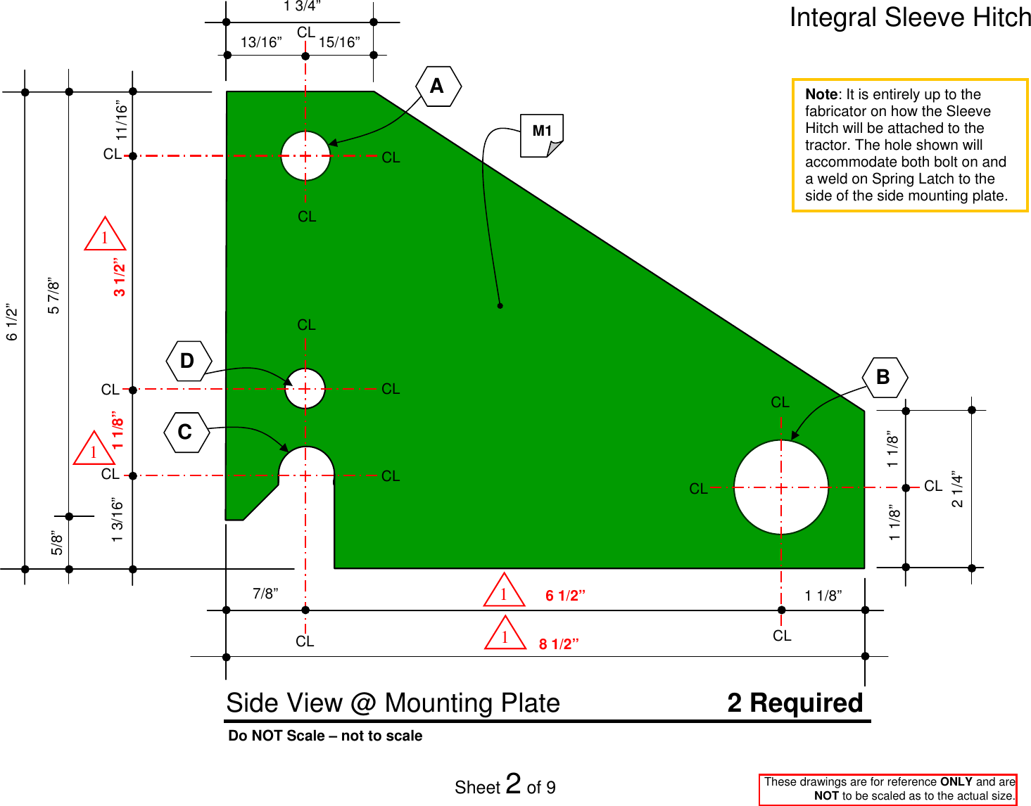 Page 2 of 9 - Integral Sleeve Hitch Dimension Drawings (AM31668) As Of 20081016 Drawings(AM31668)