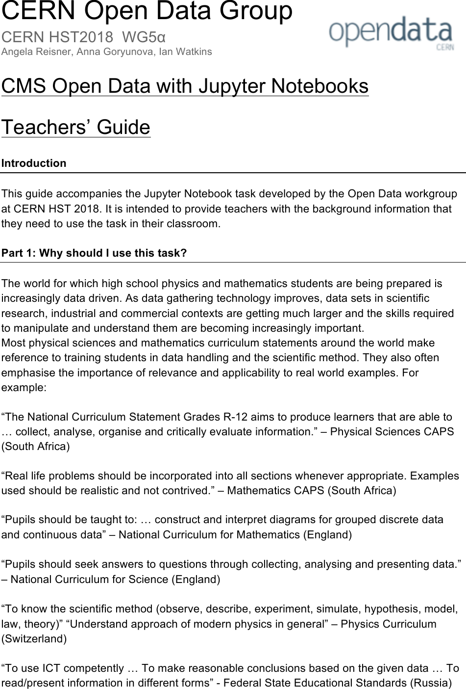 Page 1 of 11 - JPsi For High School Teachers Guide