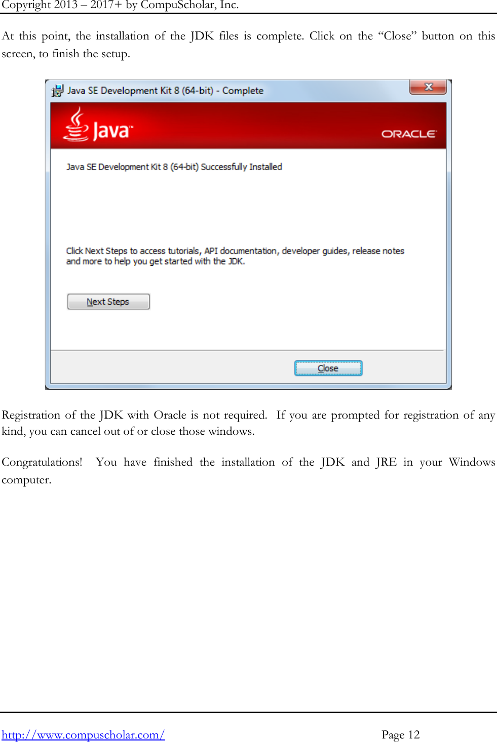 Page 12 of 12 - Java JDK Install Instructions Windows