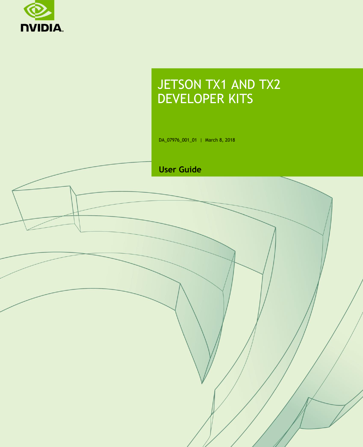 Jetson TX1 And TX2 Developer Kits User Guide