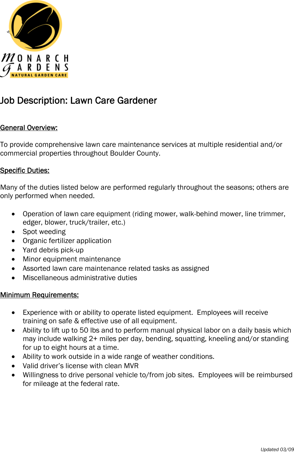 lawn care description