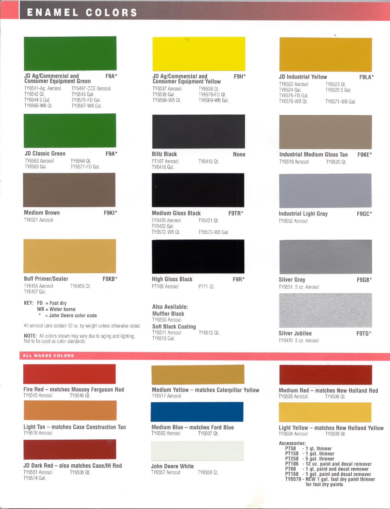 Page 2 of 4 - John Deere Enamel Colors-High Performance Paints(DKD1536 97-06)