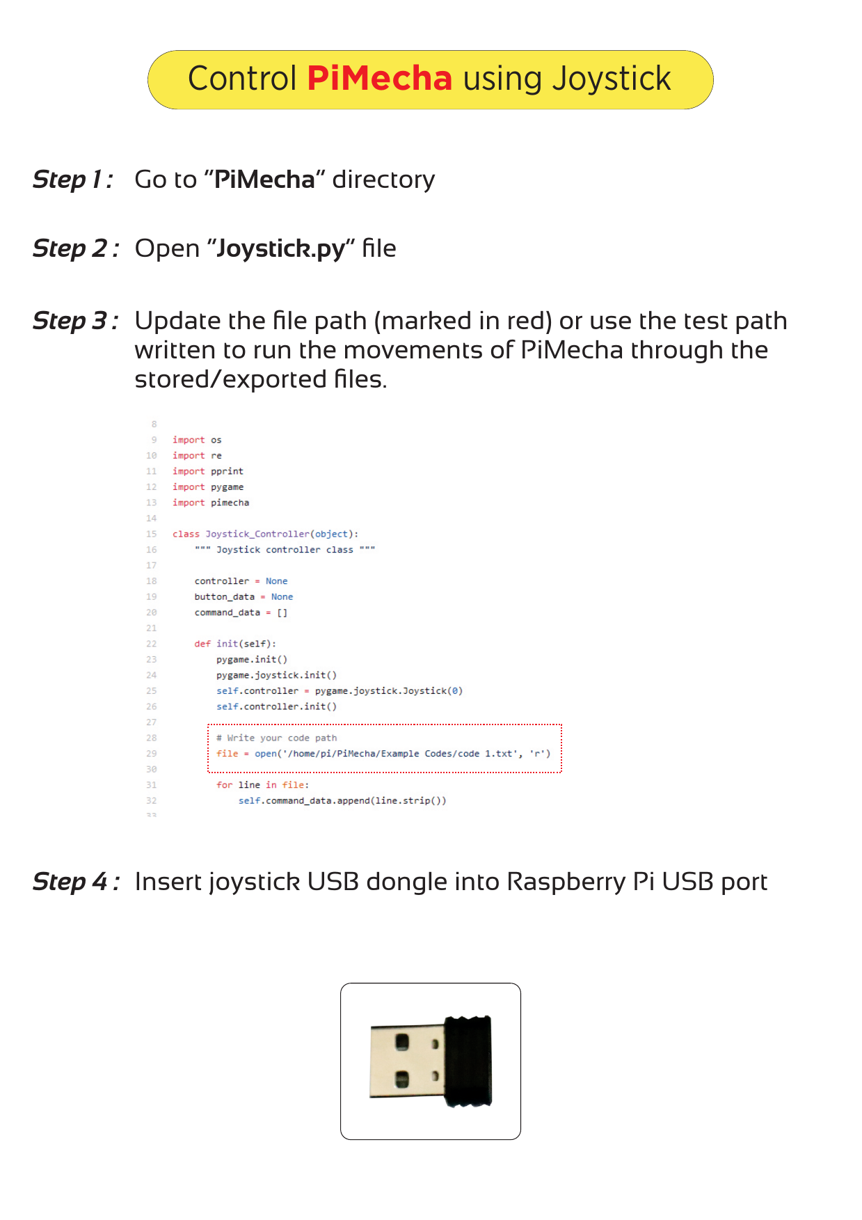 Page 1 of 4 - Joystick Manual