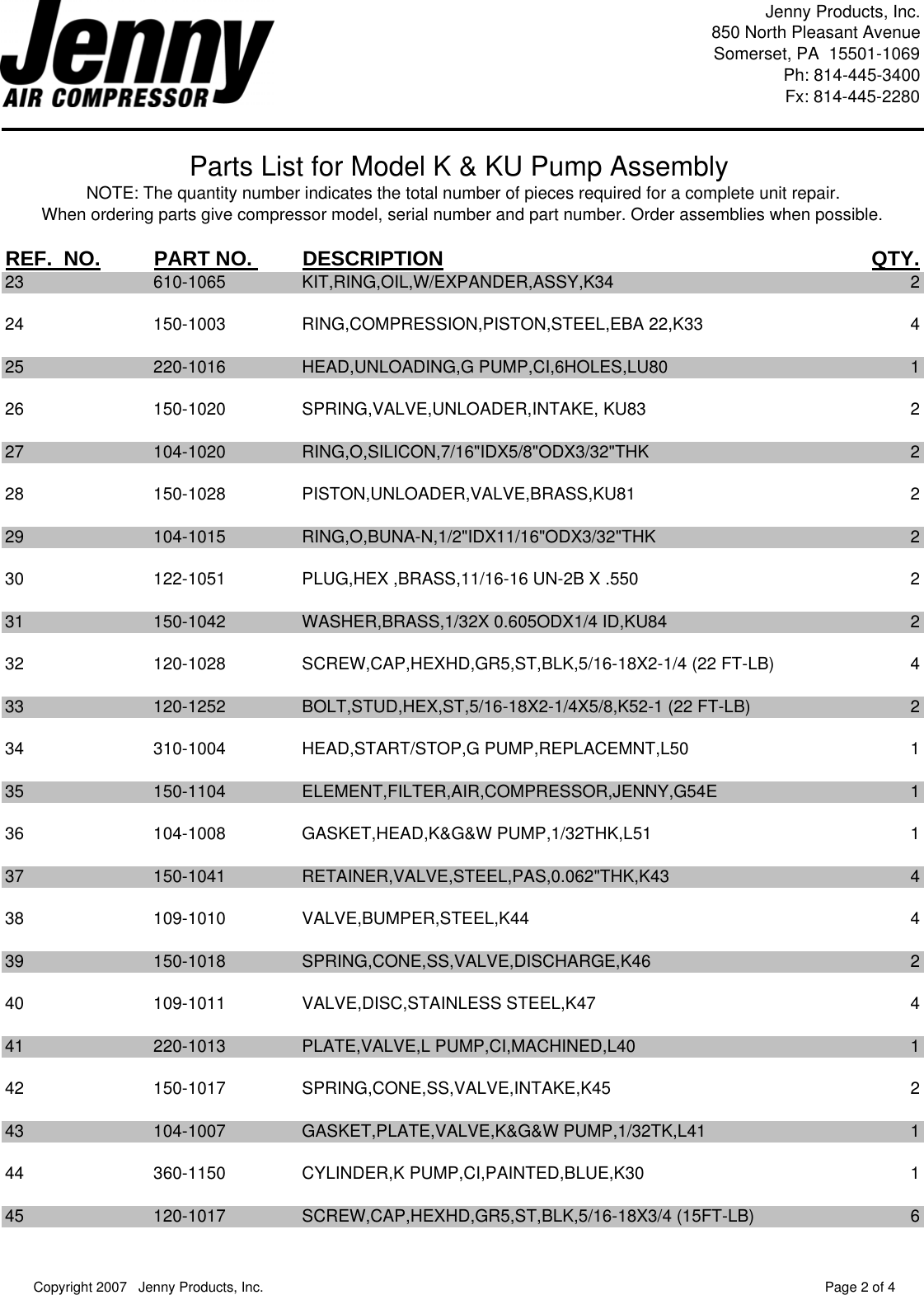 Page 8 of 10 - Parts List For  K15A-30-SSC K15A_Manual K15A Manual