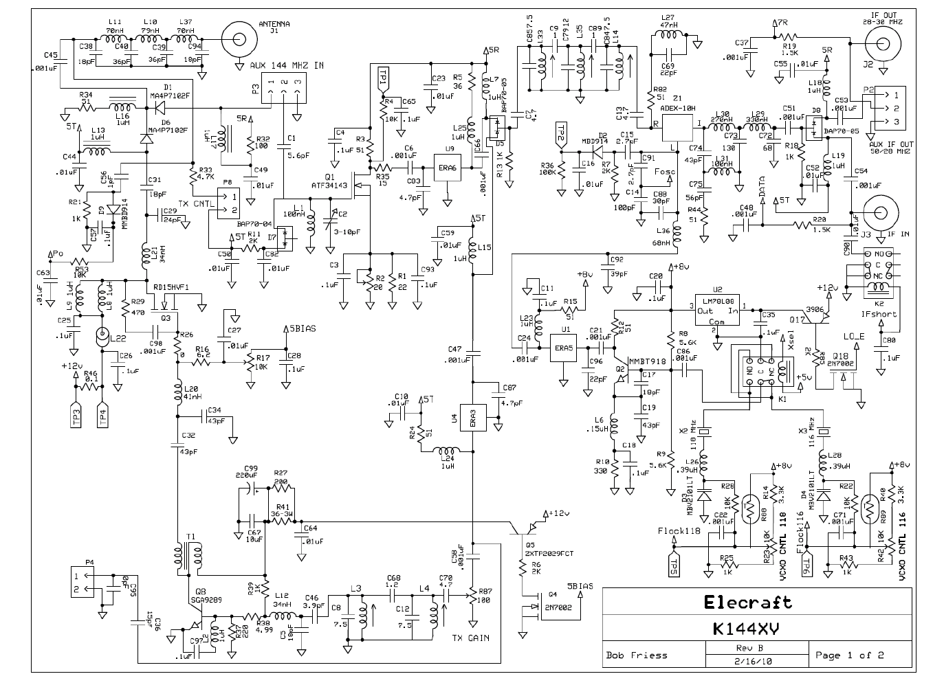 Elecraft K3 Schematics Jun 2010