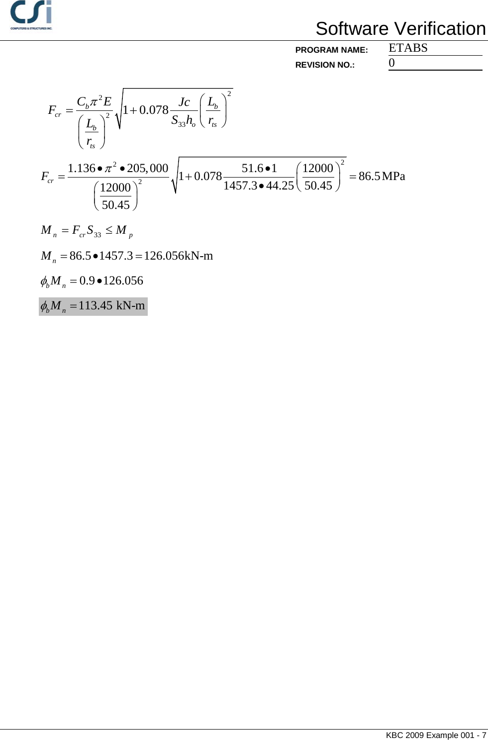 Page 7 of 7 - Contents KBC 2009 Example 001