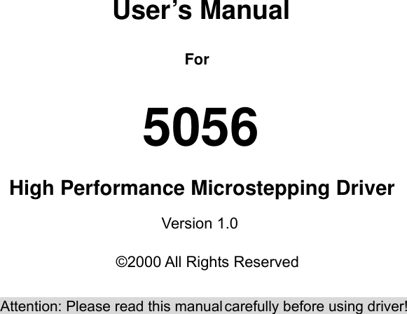 Page 1 of 8 - KL5056_English_Manual KL5056 English Manual