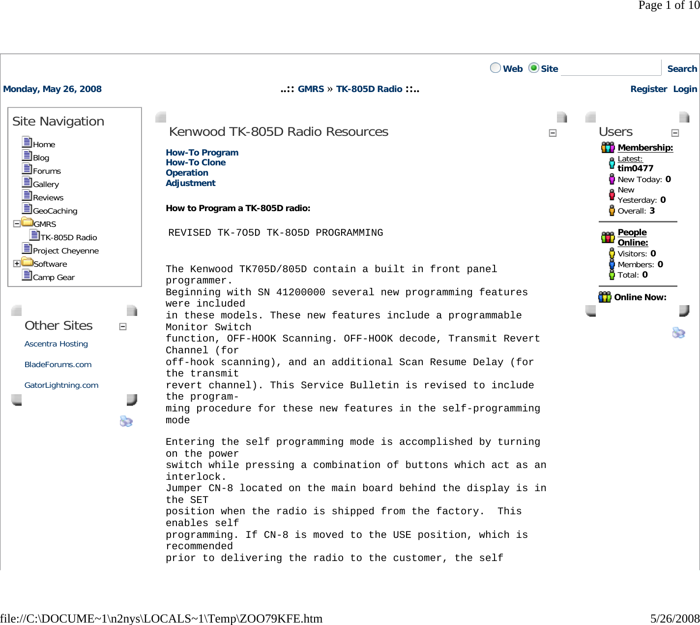 Page 1 of 10 - Kenwood_TK-805D Kenwood TK-805D